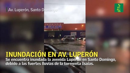 Inundación en avenida Luperón