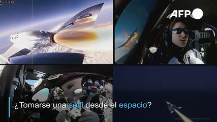 Selfis con la Tierra de fondo de la mano de Virgin Galactic