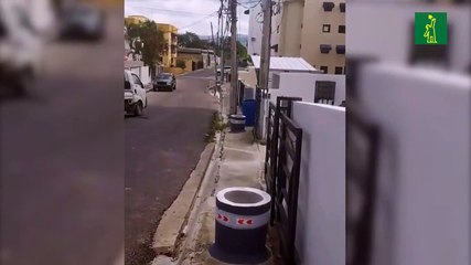 Retiran pilotillos que estaban en la acera de manera ilegal en Santiago