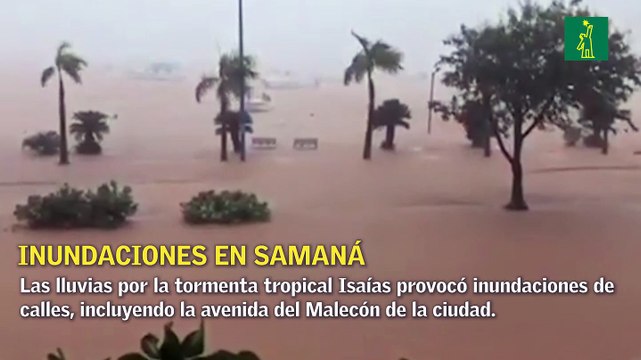 Inundaciones en Samaná por lluvias de tormenta Isaías