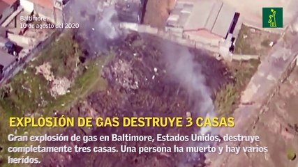 Explosión de gas en Baltimore destruye tres casas