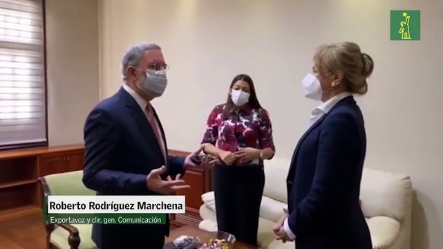 Marchena recibe a la nueva vocera de la Presidencia, Milagros Germán