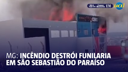 Incêndio destrói funilaria em São Sebastião do Paraíso