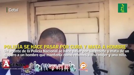 Policía se hace pasar por cura para matar hombre que mantenía mujer y niña como rehenes
