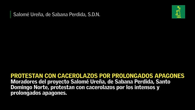 Protestan con cacerolazos por prolongados apagones en Sabana Perdida