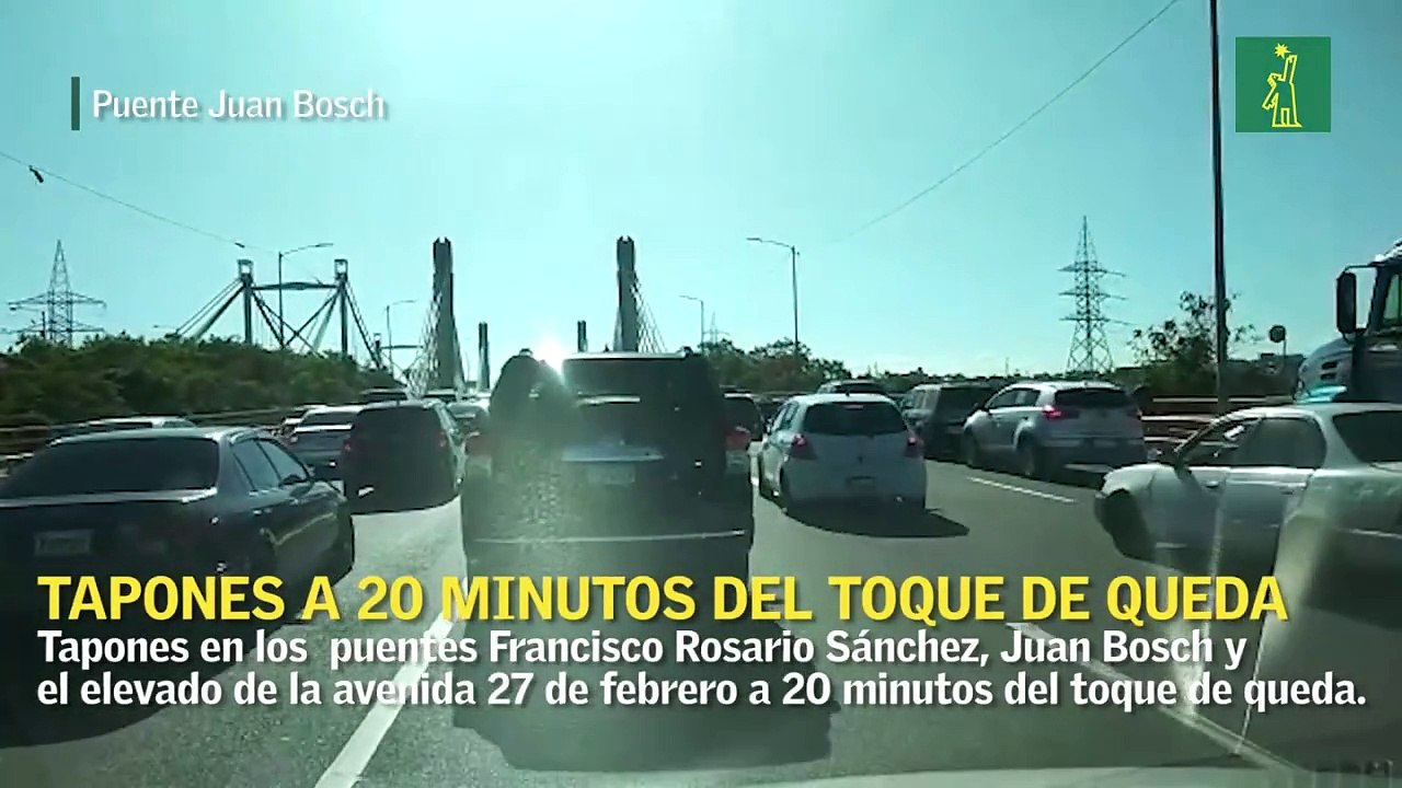 Tapones a 20 minutos del toque de queda