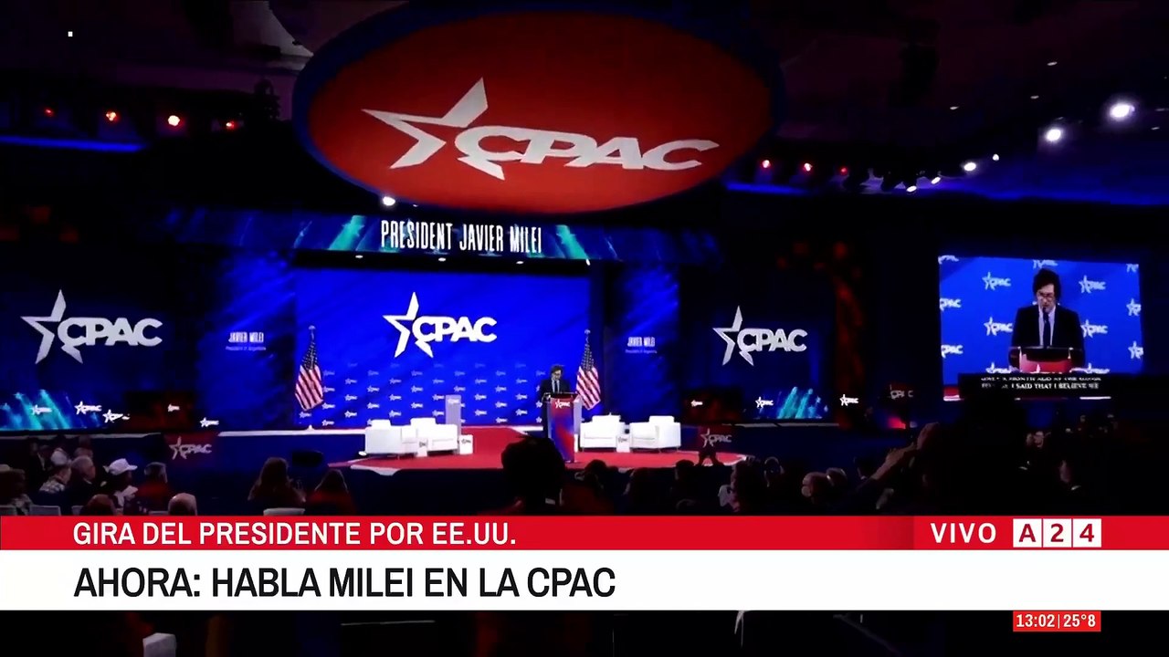El  discurso de Javier Milei en la CPAC de Washington