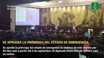 Se aprueba la prórroga del estado de emergencia