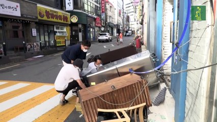 El tifón Maysak azota las dos Coreas
