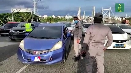 Inicio del toque de queda desde el puente Juan Bosch