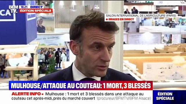Attaque au couteau à Mulhouse: Un acte terroriste islamiste , déclare Emmanuel Macron