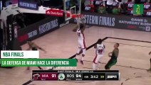 La defensa de Miami se impuso en la burbuja y lideran la serie 2-0 ante los Celtics