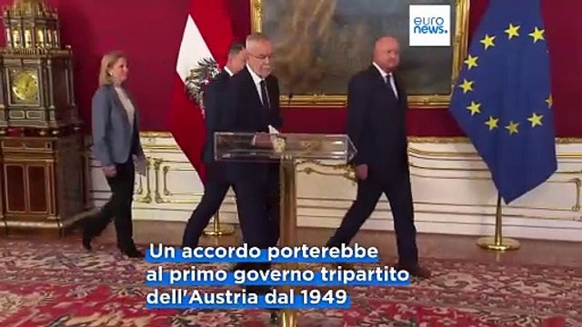 I partiti centristi austriaci sono vicini al formare una nuova coalizione senza l'estrema destra