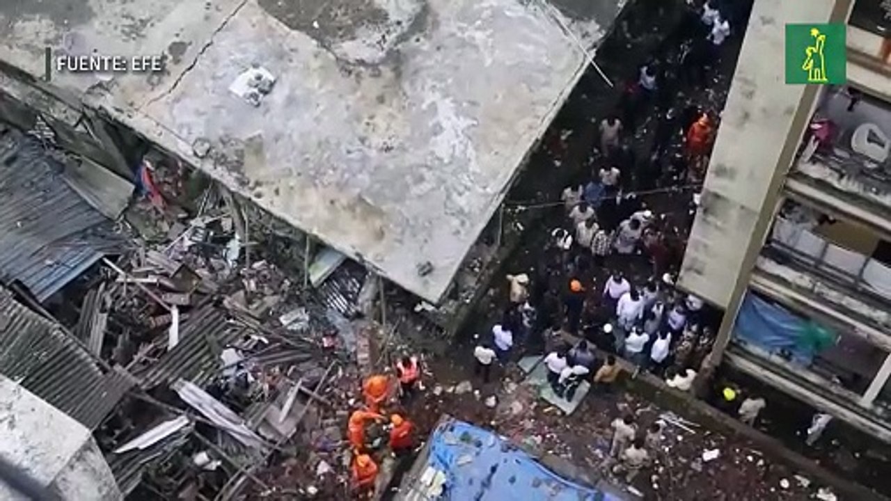 Al menos 8 muertos y unos 20 atrapados tras derrumbe de un edificio en India