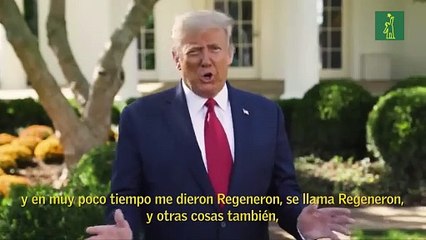 Trump rompe su aislamiento y describe como una "bendición" tener la COVID-19