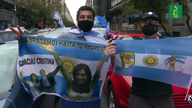 Caravanas de apoyo al gobierno marcan jornada de manifestaciones en Argentina