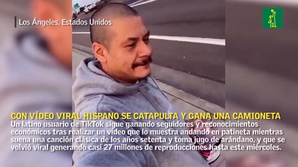 Con vídeo viral de TikTok hispano de Idaho se catapulta y gana una camioneta