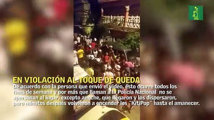 En violación al toque de queda