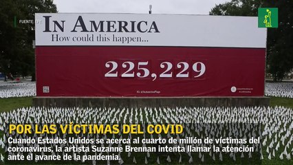 Miles de banderas blancas para recordar a las víctimas del coronavirus en EE.UU.
