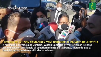 Llegada de Wilson Camacho y Yeni Berenice al Palacio de Justicia