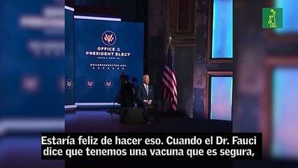 Biden afirma se vacunará en público contra el covid-19 una vez la vacuna sea segura