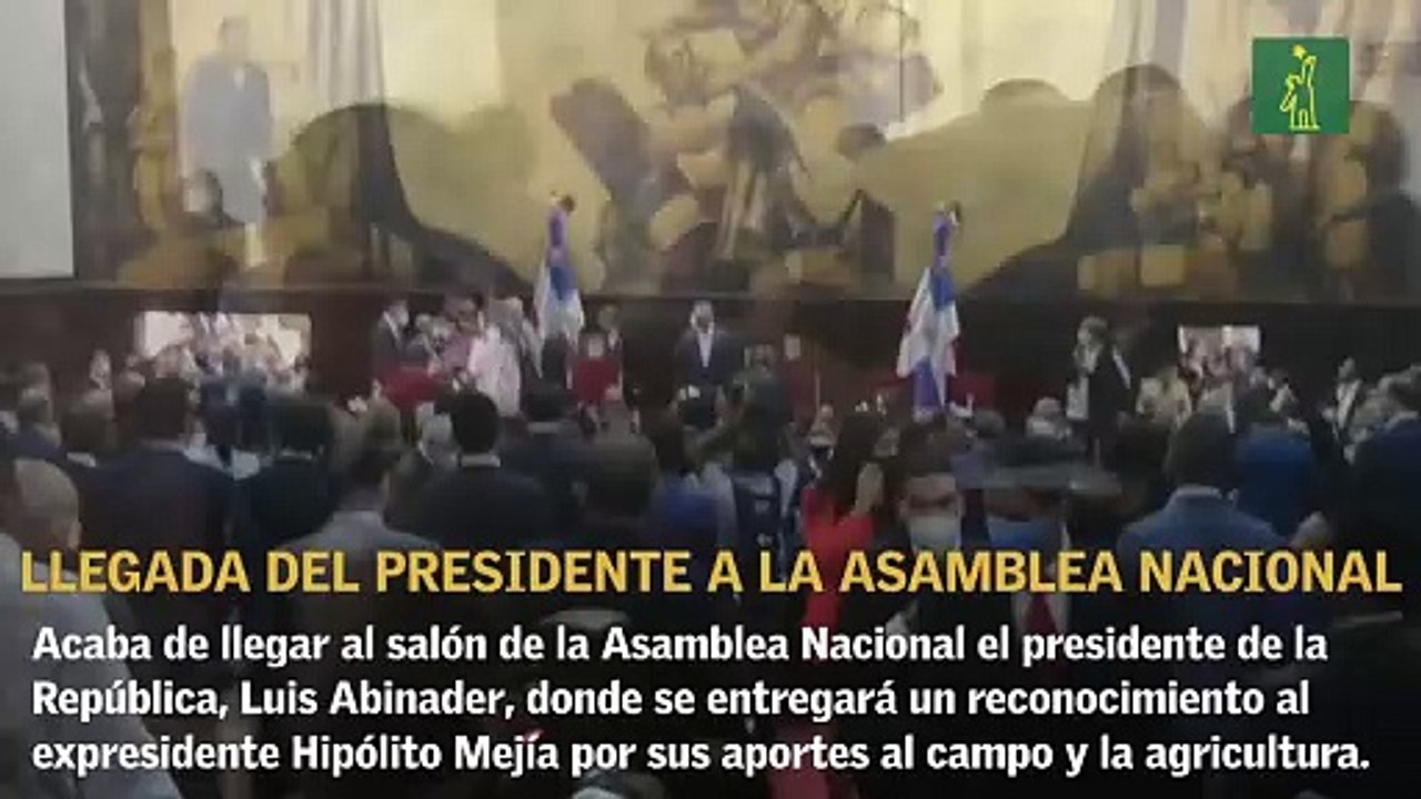 Llegada del presidente Luis Abinader e Hipólito Mejía