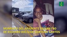 Momento del aparente secuestro de Richard Bolívar Santana Santos