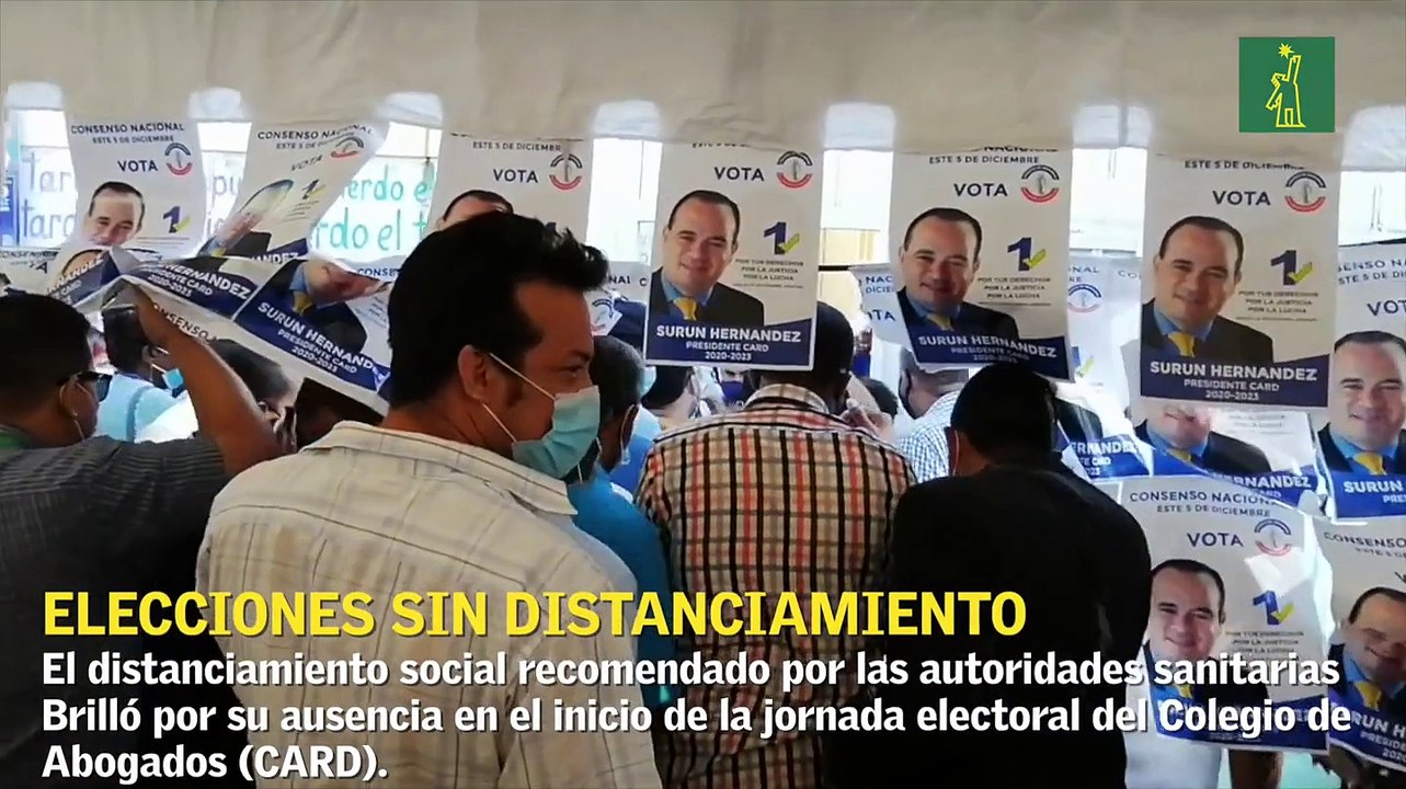 Sin ningún protocolo de distanciamiento se realizan este sábado las elecciones del Colegio de Abogados de República Dominicana (CARD)