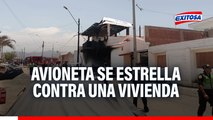 Avioneta con dos personas a bordo se estrella contra una vivienda en San Bartolo: Ocupante está GRAVE