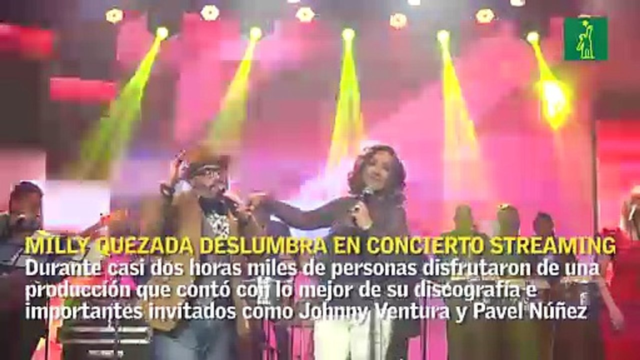 Milly Quezada deslumbra en concierto streaming