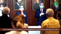 Acto emisión sello postal conmemorativo bicentenario Rosa Duarte