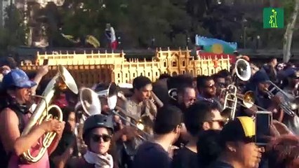 El arte y la cultura se tomaron nueva jornada de protestas en Chile