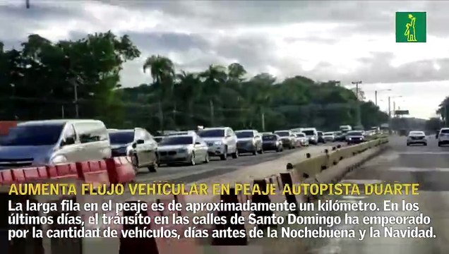 Aumenta flujo de vehículos en peaje de la autopista Duarte