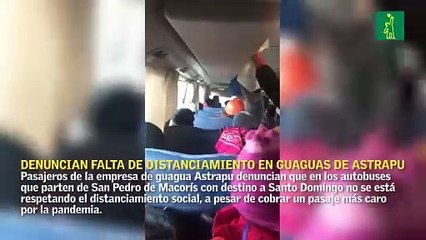 Denuncian falta de distanciamiento en las guaguas de la empresa Astrapu