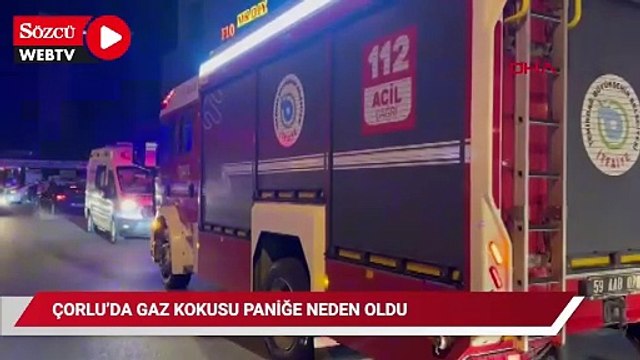 Çorlu'da ağır gaz kokusu panik yarattı, ekipler seferber edildi