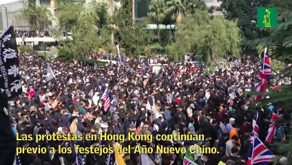 Vuelven a manifestarse en Hong Kong previo al Año Nuevo Chino