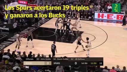 Spurs lucen con los triples y sorprenden a Bucks