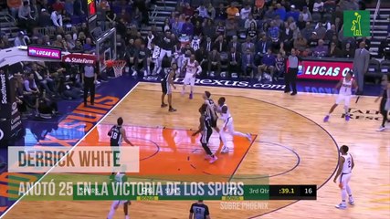 Derrick White celebró el triunfo de los Spurs sobre Phoenix