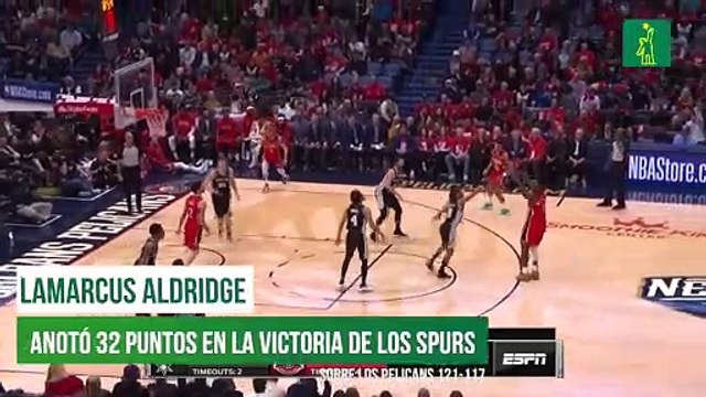 Lamarcus Aldridge guió el triunfo de los Spurs sobre los Pelicans