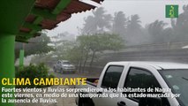 Fuertes vientos y lluvias sorprendieron a pobladores de Nagua