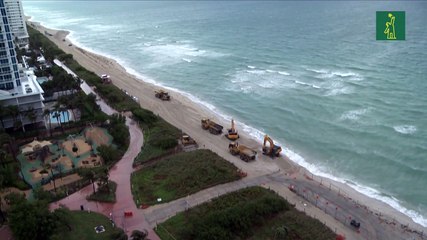 EEUU vierte arena en playas de Miami Beach erosionadas por el cambio climático