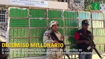 Autoridades decomisan más de un millón de cigarrillos en costa norte