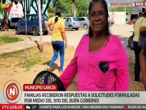 Nueva Esparta | 1x10 del Buen Gobierno dio respuestas a solicitudes de los habitantes del mcpio. García