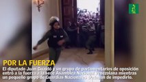 Guaidó y diputados opositores ingresan por la fuerza al Parlamento venezolano