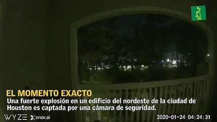 Cámara de seguridad capta momento de la explosión en Houston