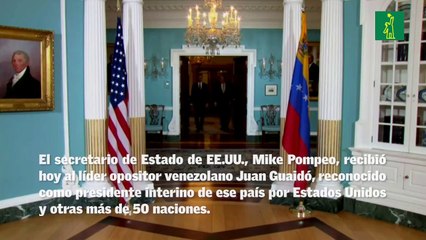 Pompeo recibe a Guaidó en el Departamento de Estado de EE.UU.