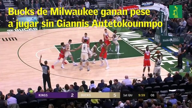 Bucks de Milwaukee ganan pese a jugar sin Giannis Antetokounmpo