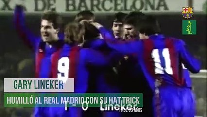 Se cumplen 33 años del fantástico hat trick de Gary Lineker en el Clásico Barcelona - Real Madrid