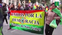 Una marcha reclama unidad para evitar el retorno del MAS de Morales al pode