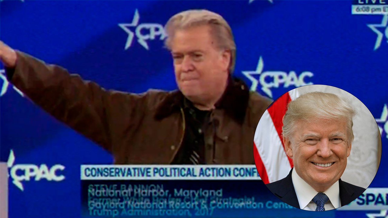 Trump: acusan a Steve Bannon de hacer saludo nazi durante su discurso en CPAC